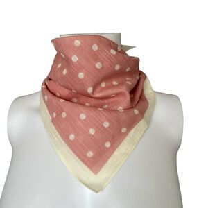 Kamawanu Japanese Classic Pattern Bandana Pink Polka Dot Cotton Wafu 19x19